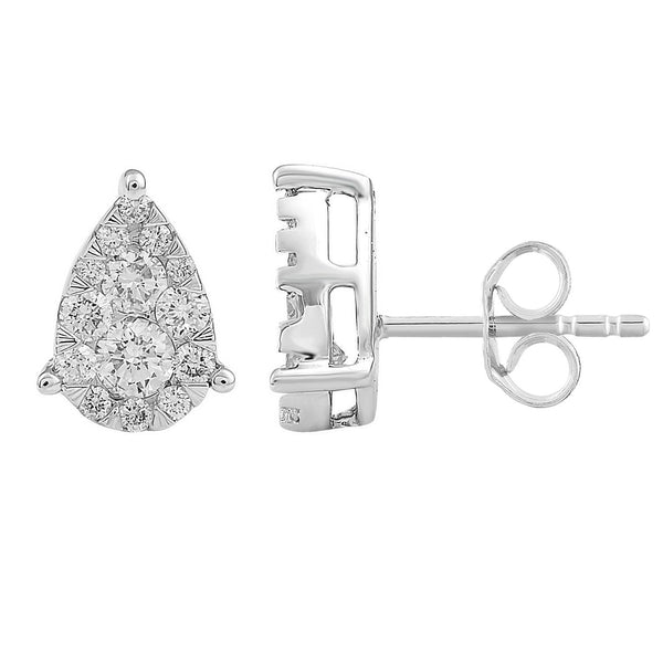 9ct White Gold 0.50ct Diamond Stud Earrings