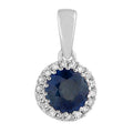 IGP-15551BS-W 9K W/G 0.03ct HI I1 dia Saphire pendant