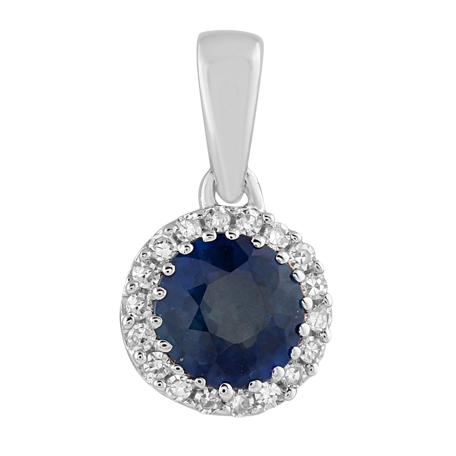 IGP-15551BS-W 9K W/G 0.03ct HI I1 dia Saphire pendant
