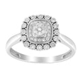 Cluster Ring with 0.15ct Diamond in 9K White Gold