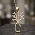 18ct Yellow Gold Boab Tree Diamond Pendant