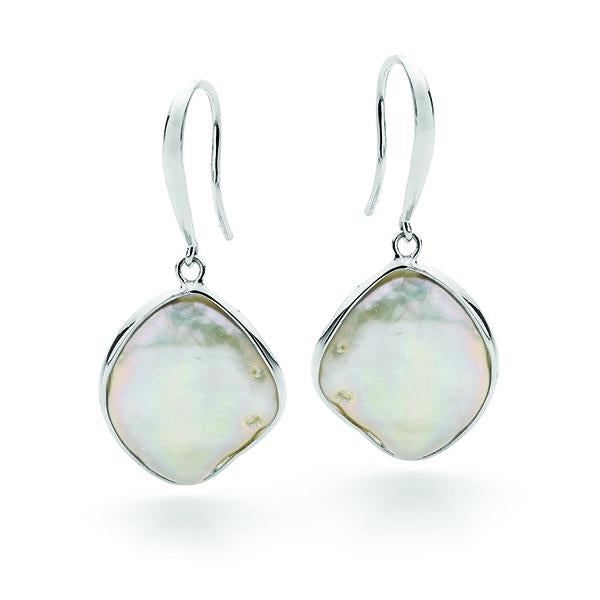 Sterling Silver Freshwater Pearl Shepherd Hook Earrings