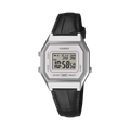 Casio Digital, White Face, Black Leather Band LA680WEL-1D