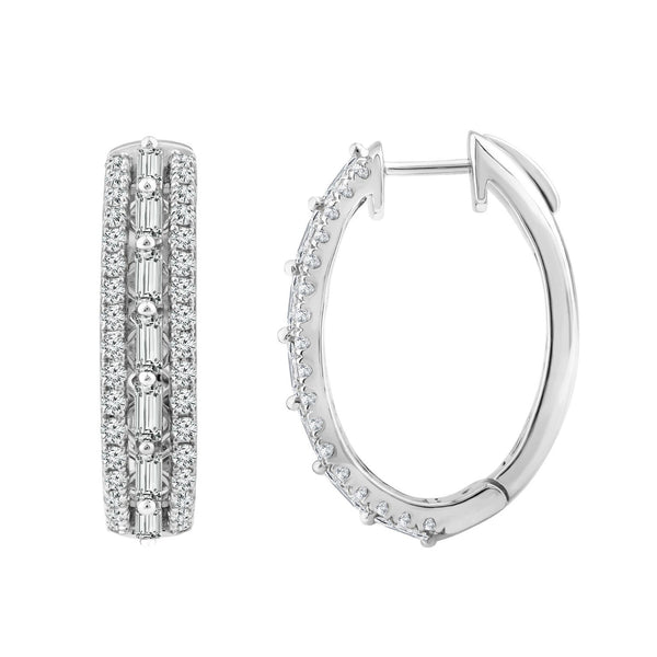 2.25ct Lab Grown Diamond Hoop Earrings in 18ct White Gold