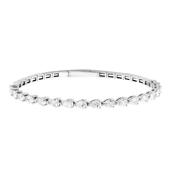 3.60ct Lab Grown Diamond Bangle in 18ct White Gold