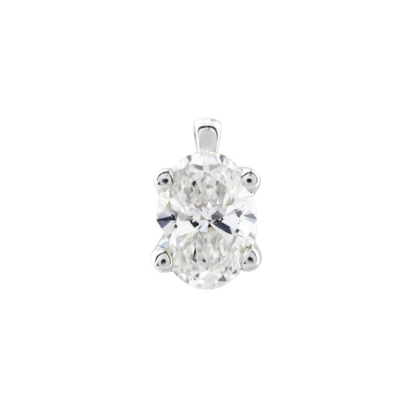 1.00ct Lab Grown Diamond Pendant in 18ct White Gold