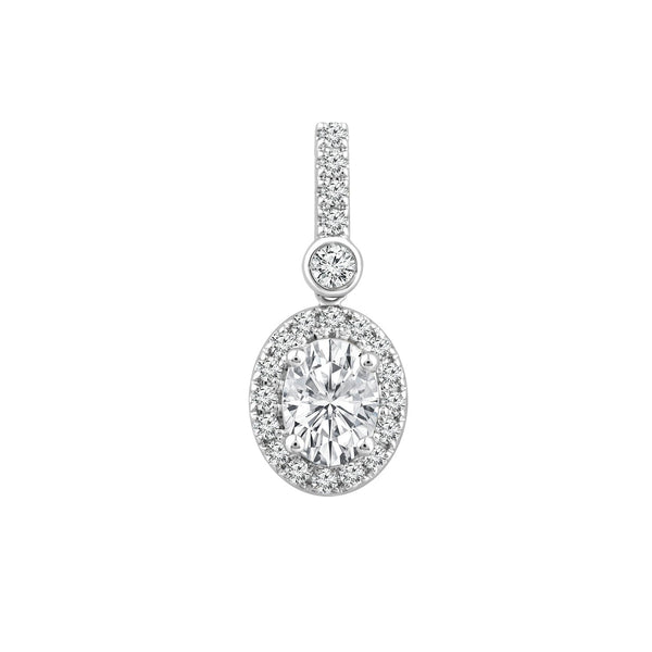 0.95ct Lab Grown Diamond Pendant in 18ct White Gold