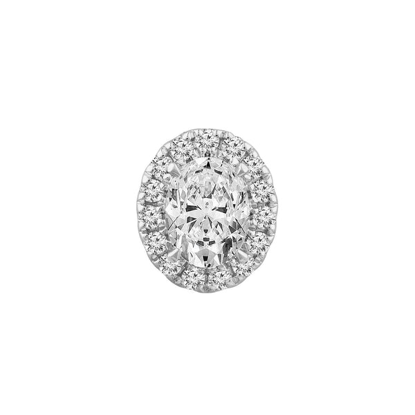 0.70ct Lab Grown Diamond Pendant in 18ct White Gold