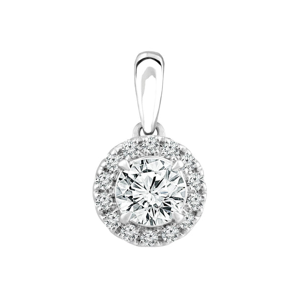 0.70ct Lab Grown Diamond Pendant in 18ct White Gold