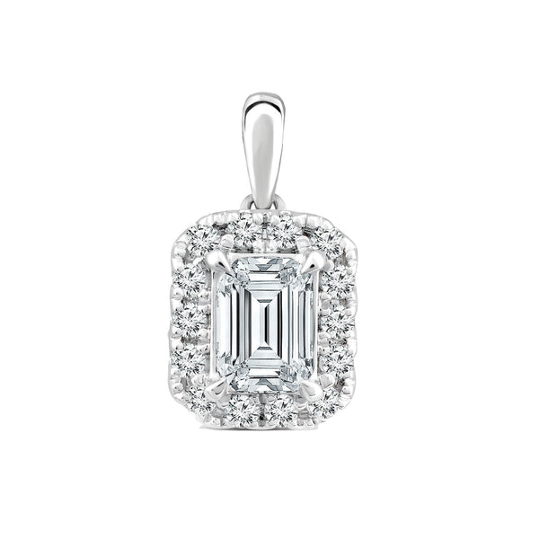 0.68ct Lab Grown Diamond Pendant in 18ct White Gold