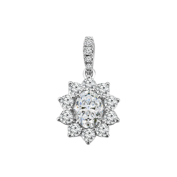 1.59ct Lab Grown Diamond Pendant in 18ct White Gold