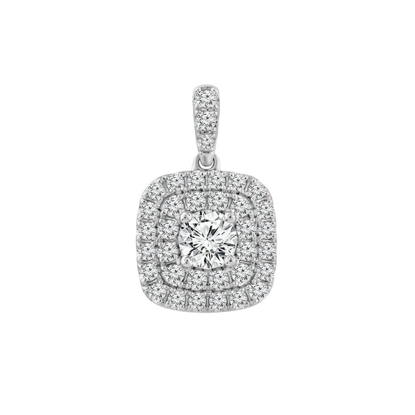 1.00ct Lab Grown Diamond Pendant in 18ct White Gold