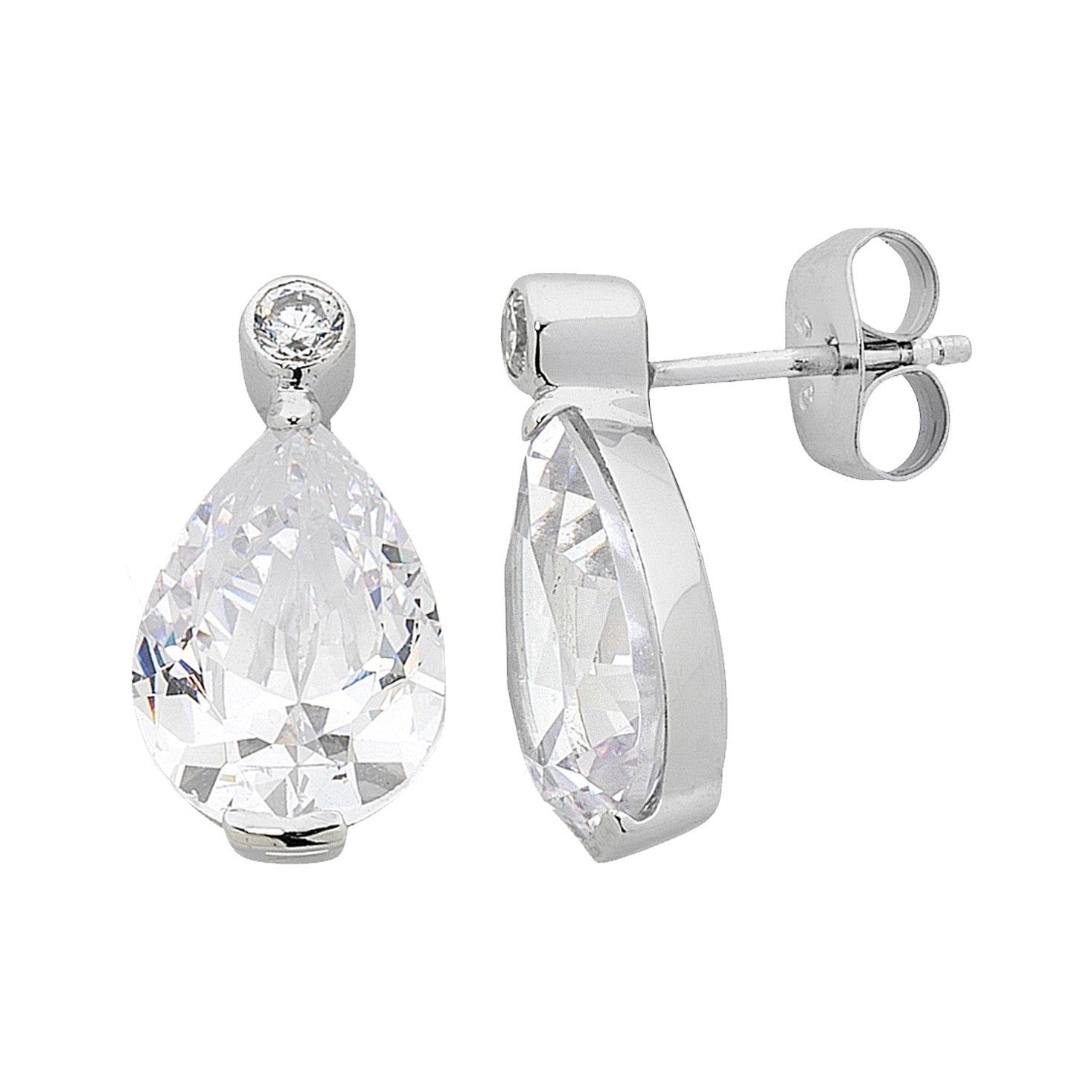 Sterling Silver Cubic Zirconia Earrings m2318