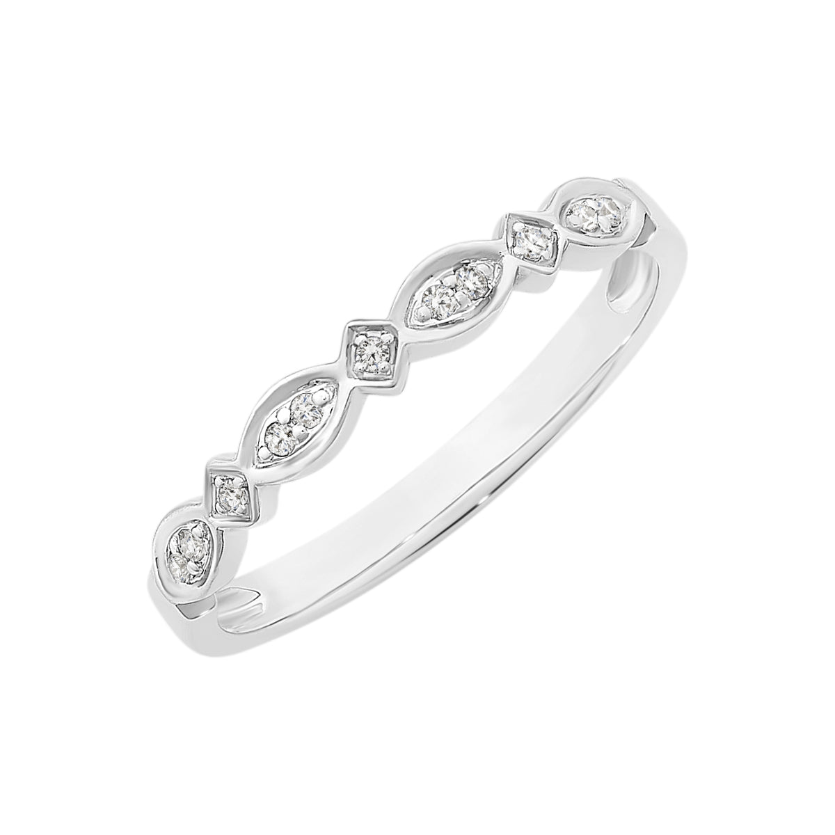 9ct White Gold Diamond Ring M3021