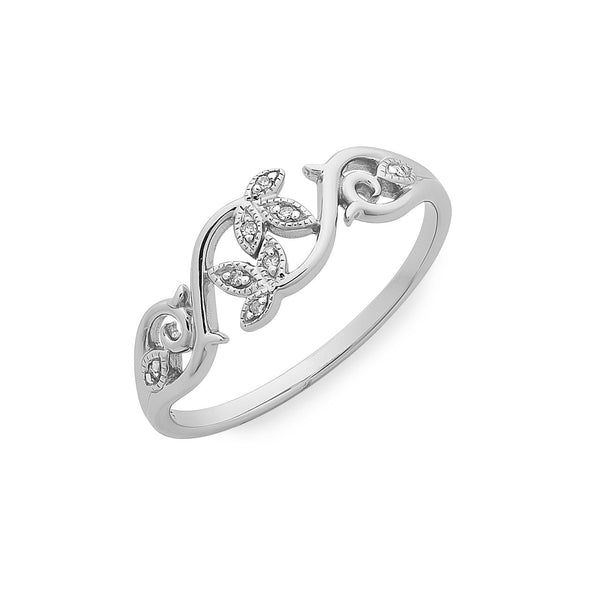 Sterling Silver Diamond Ring