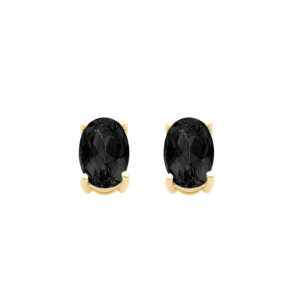 9ct Gold Natural Sapphire Stud Earrings M3026