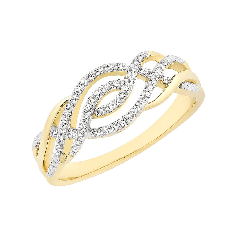 9ct Gold Diamond Ring