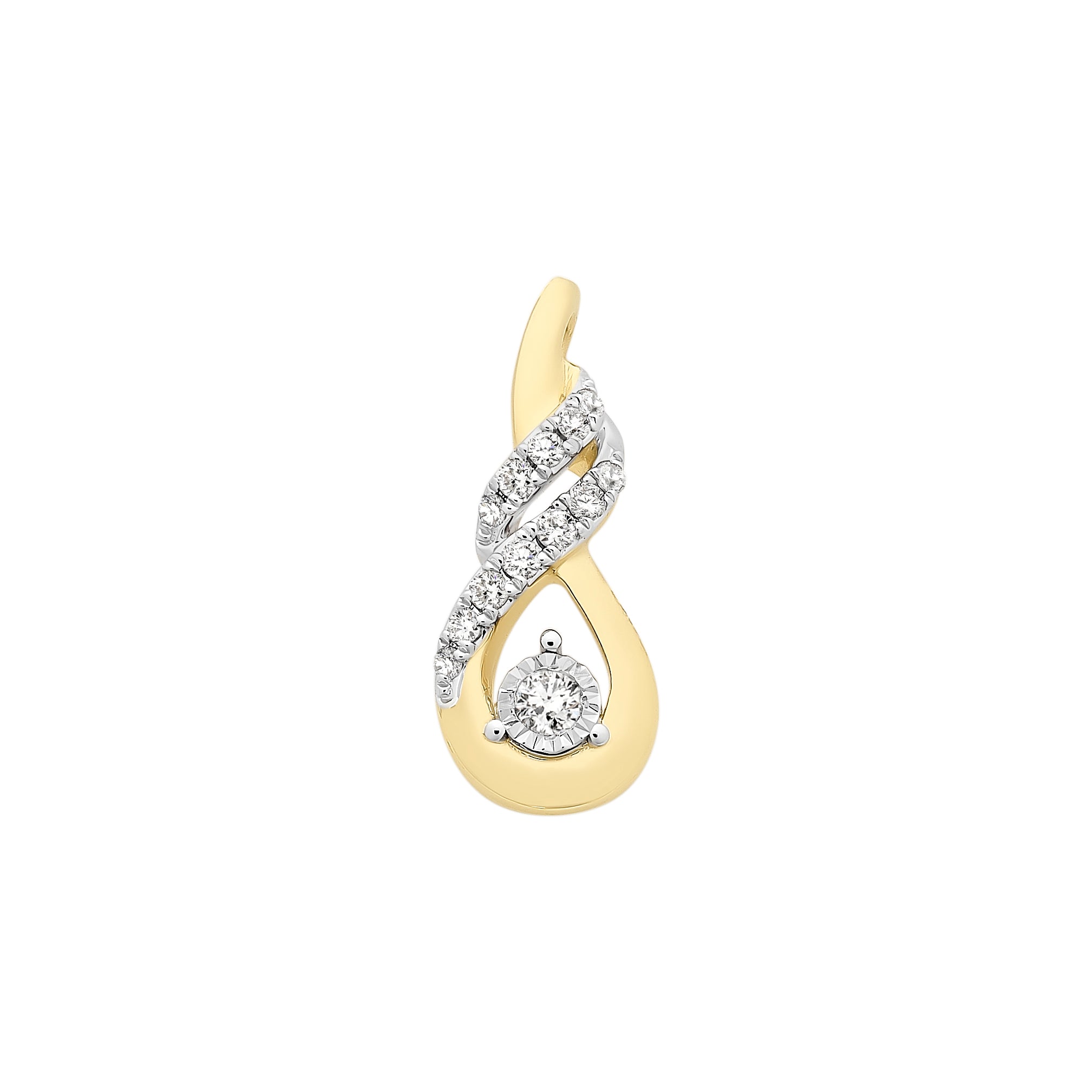 9ct Gold Diamond Pendant M3052