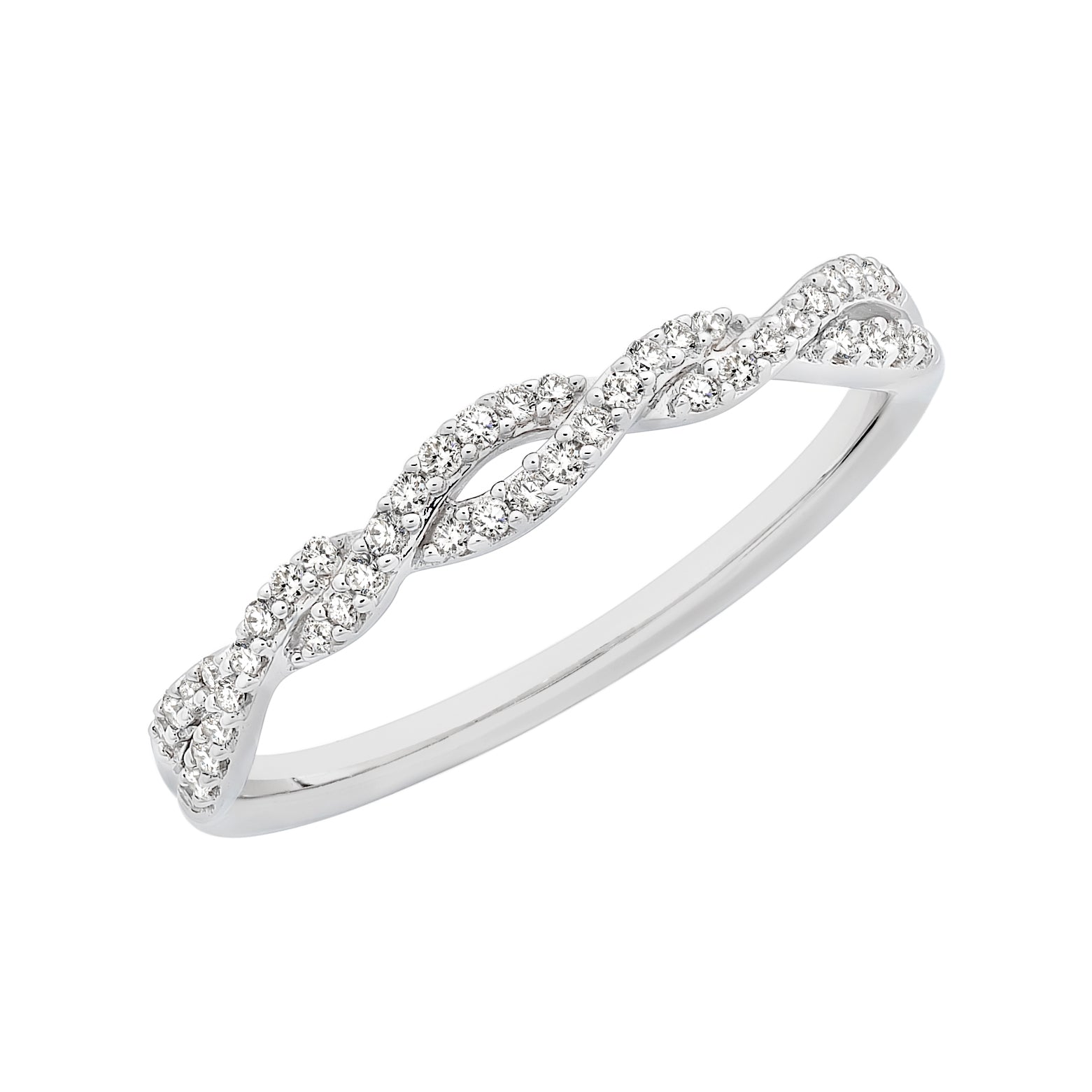 9ct White Gold Ring Set Wth Diamonds M3059