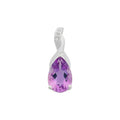 Sterling Silver Amethyst & Cubic Zirconia Pendant M3087