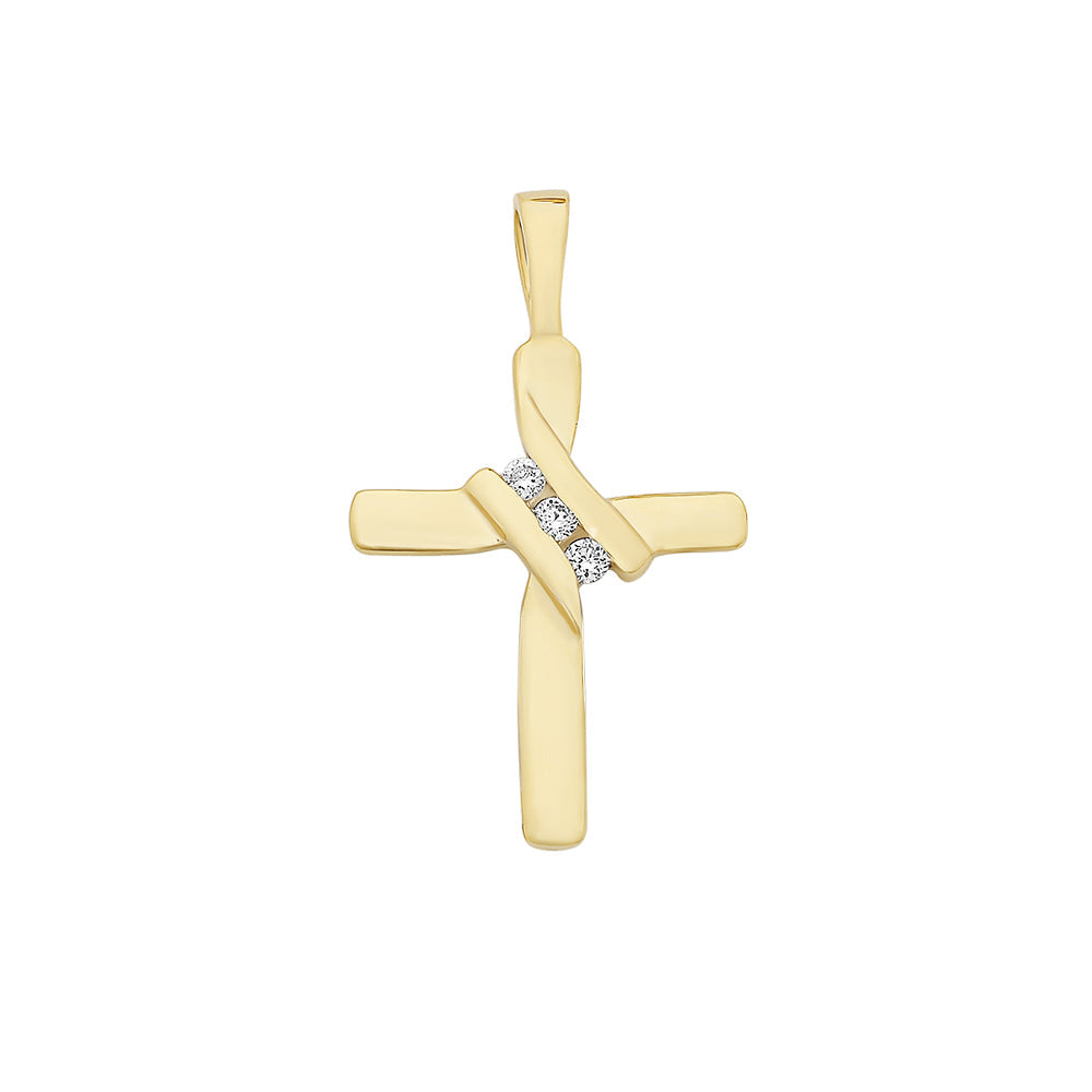 9ct Gold Diamond Set Pendant M3103