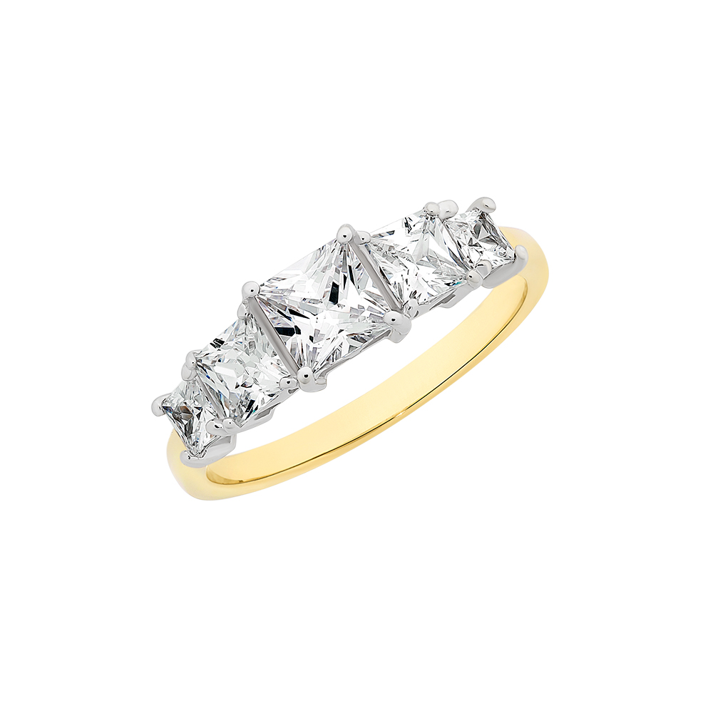 9ct Gold Cubic Zirconia Ring M3105