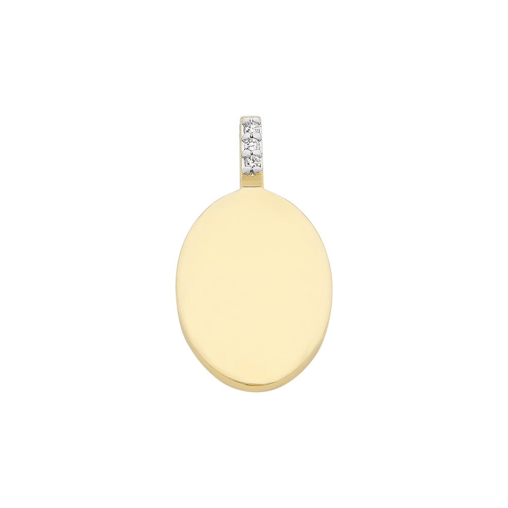 9ct Gold Pendant set with Diamonds M3137