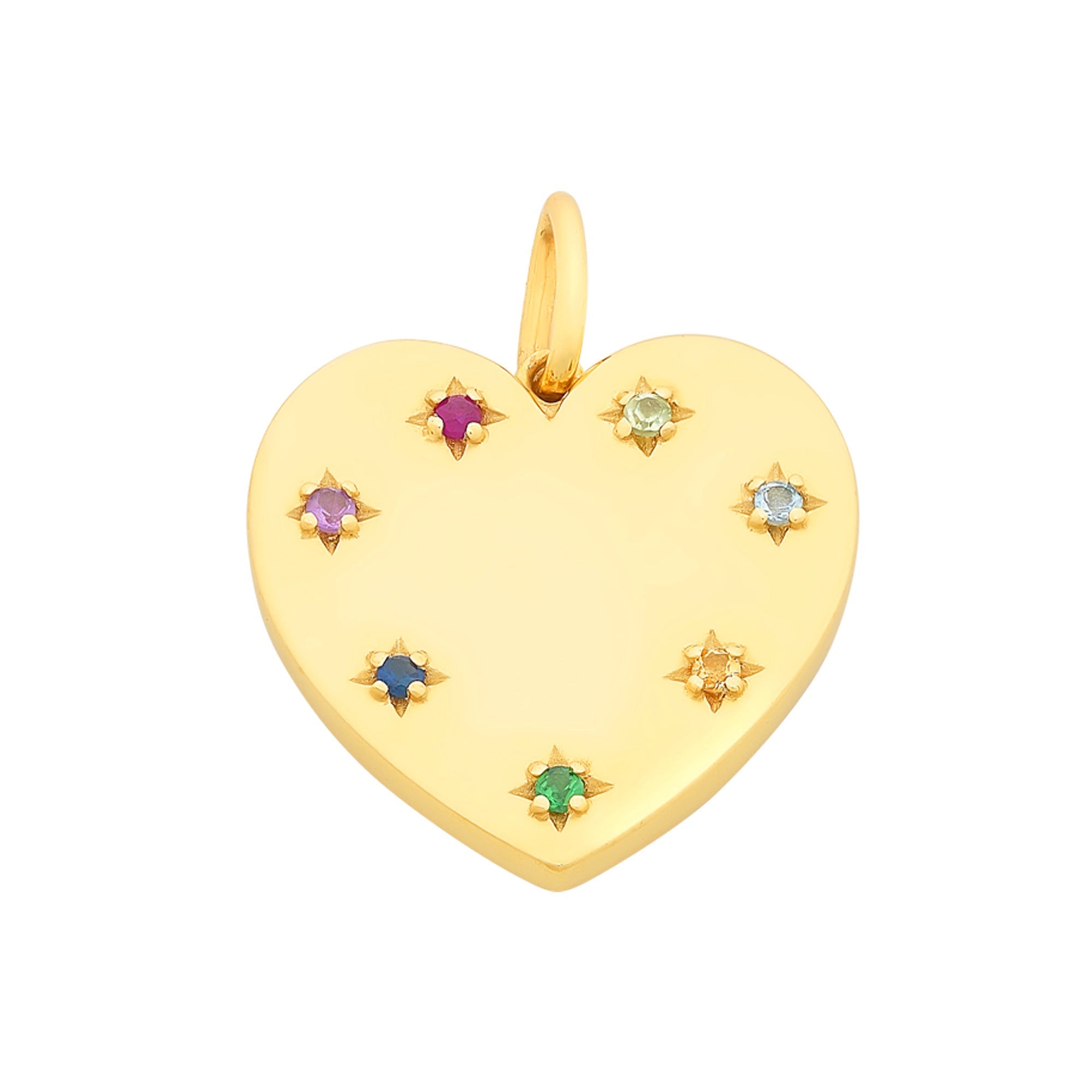 9ct Gold Multi Gemstone Pendant M3138