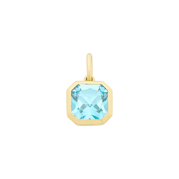 9ct Gold Blue Topaz Pendant