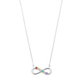Sterling Silver Cubic Zirconia Infinity Necklace M3160