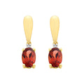 9ct Gold Garnet & Diamond Earrings