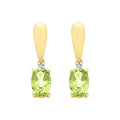 9ct Gold Peridot & Diamond Earrings M3206