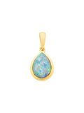 9ct Gold Created Opal Pendant M3214