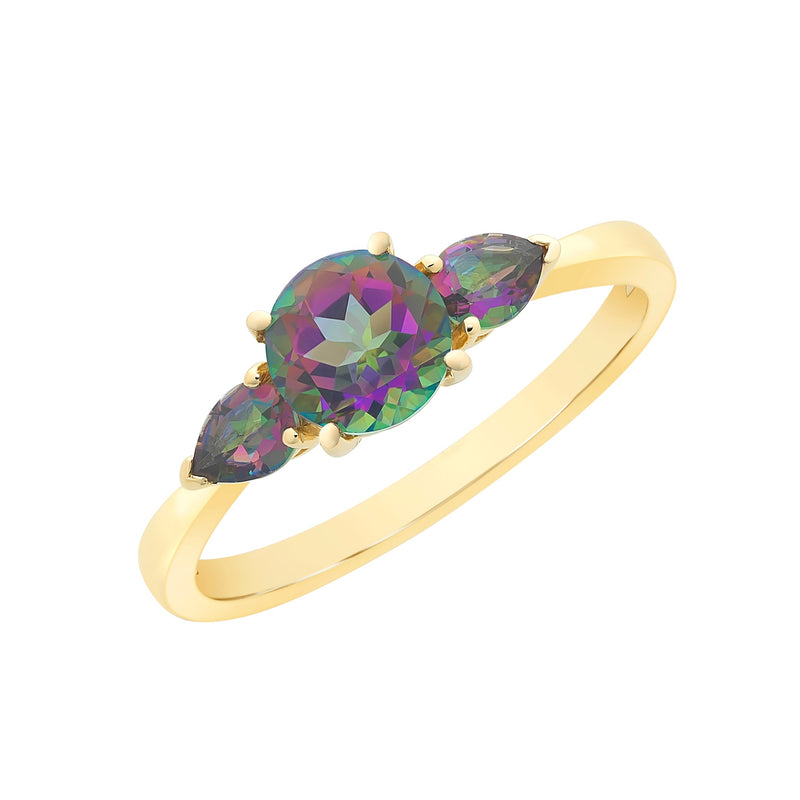 9ct Gold Mystic Topaz Ring