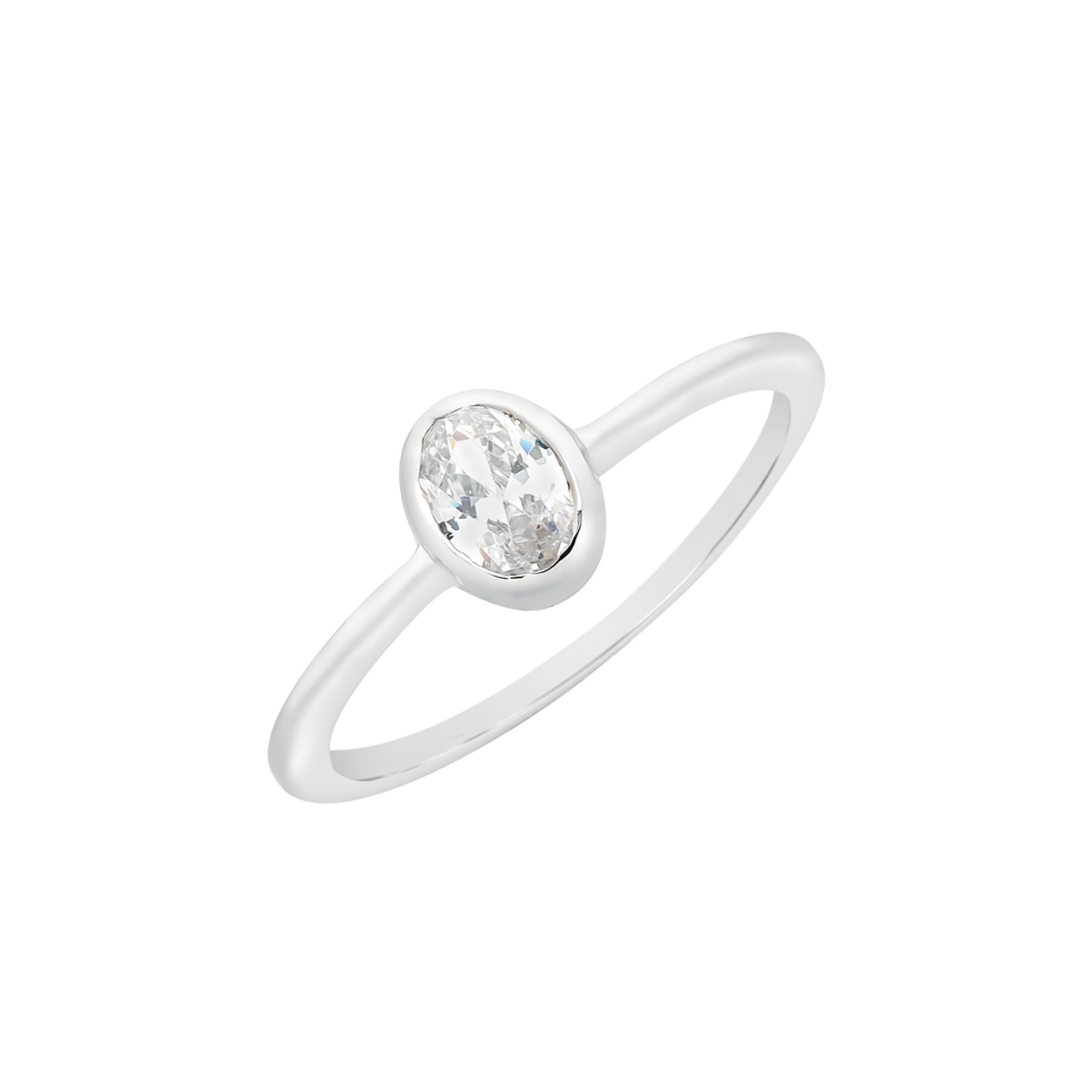 Sterling Silver Cubic Zirconia Ring M3238