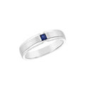 Sterling Silver Natural Blue Sapphire Gents Ring M3246