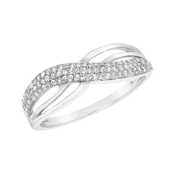 9ct White Gold Over 1/4ct TDW Diamond Ring