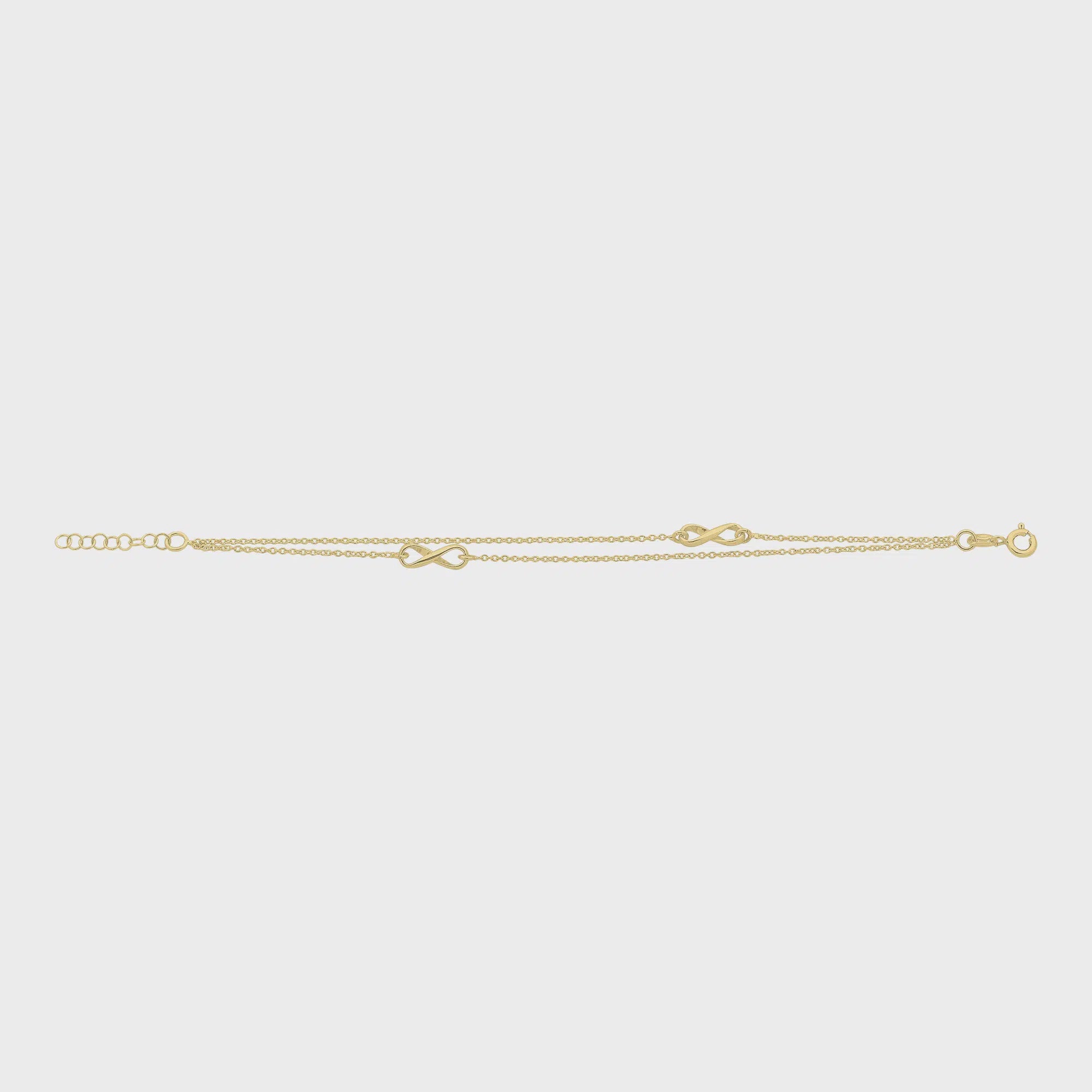 M3357 925 GOLD PLATED INFINITY BRACELET