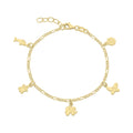 Gold Plated Sterling Silver Charm Bracelet M3403