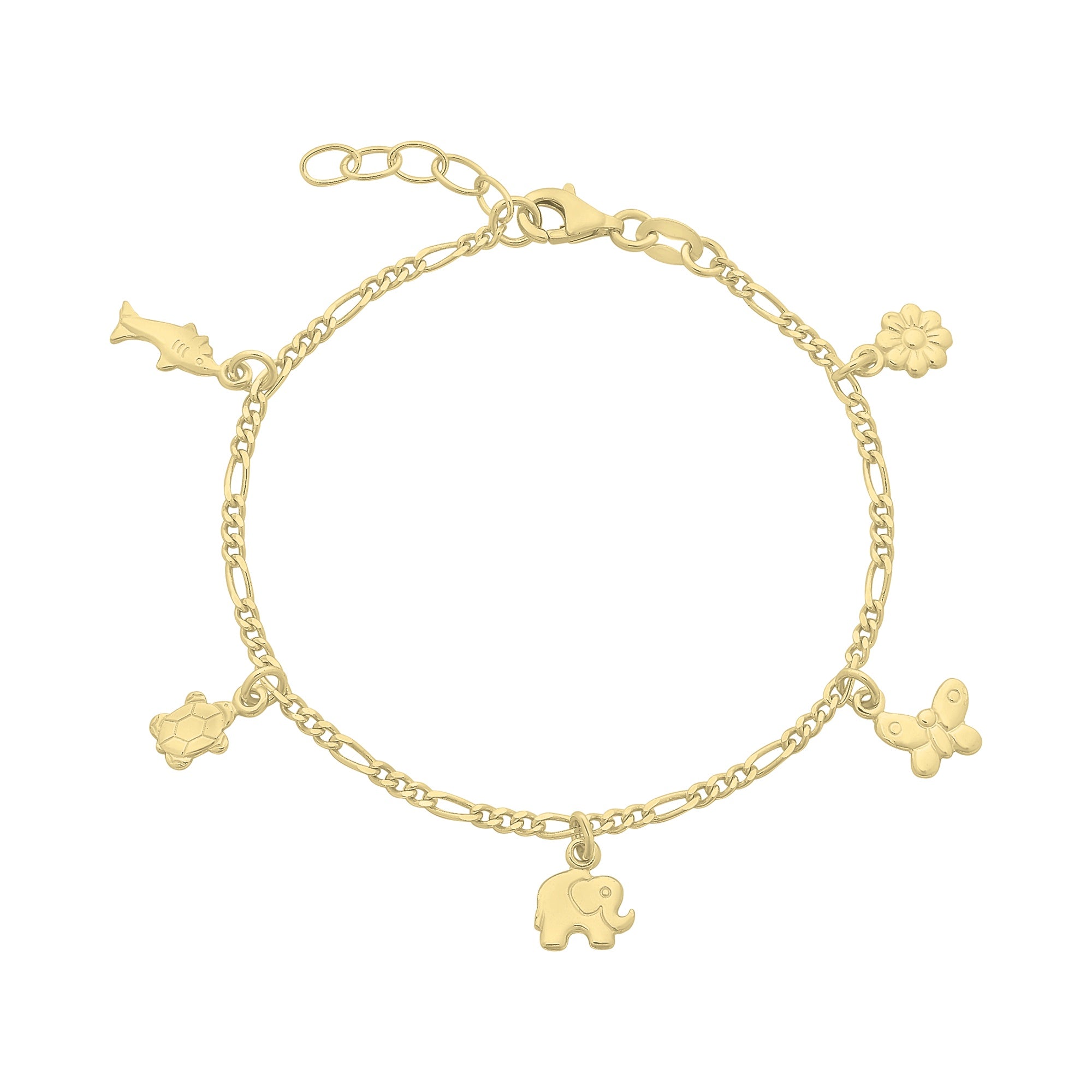 Gold Plated Sterling Silver Charm Bracelet M3403