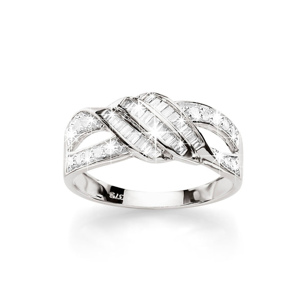 9ct white gold 1/3ct diamond ring