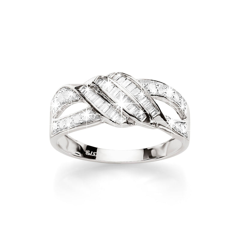 9ct white gold 1/3ct diamond ring