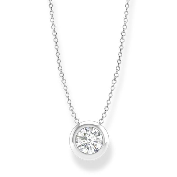 9ct White Gold 0.20ct+ Diamond Pendant