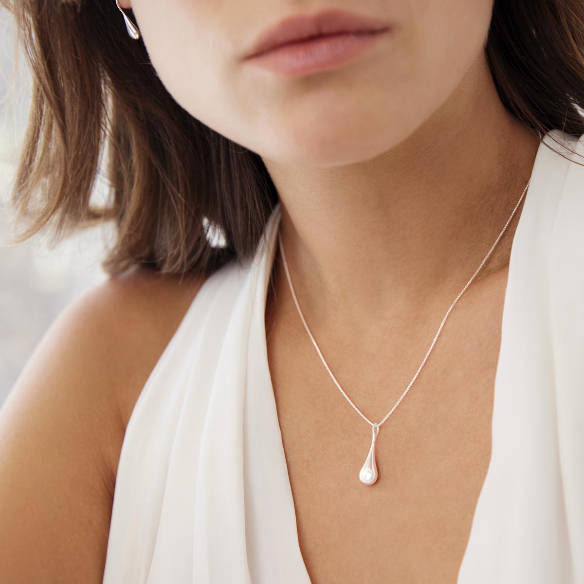 My Silent Tears Necklace - Silver