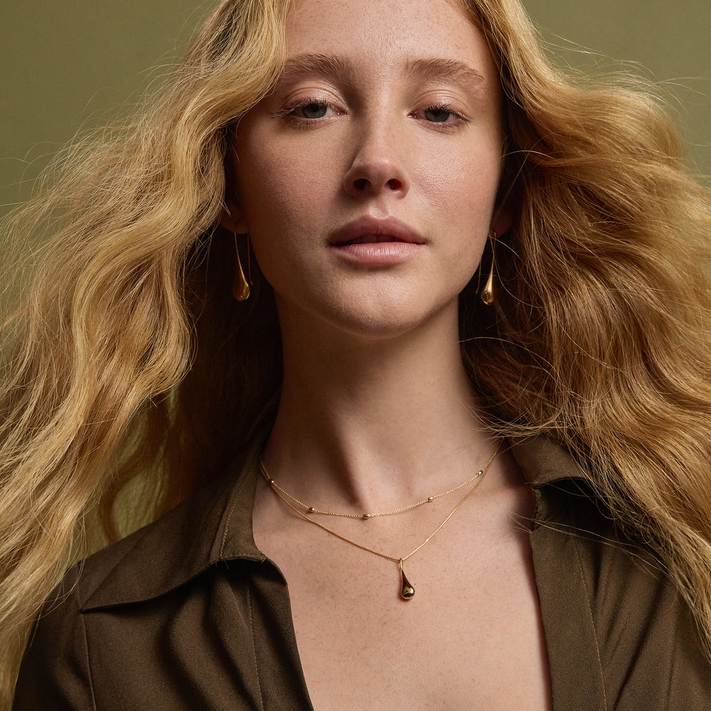 My Silent Tears Necklace - Yellow Gold Plated