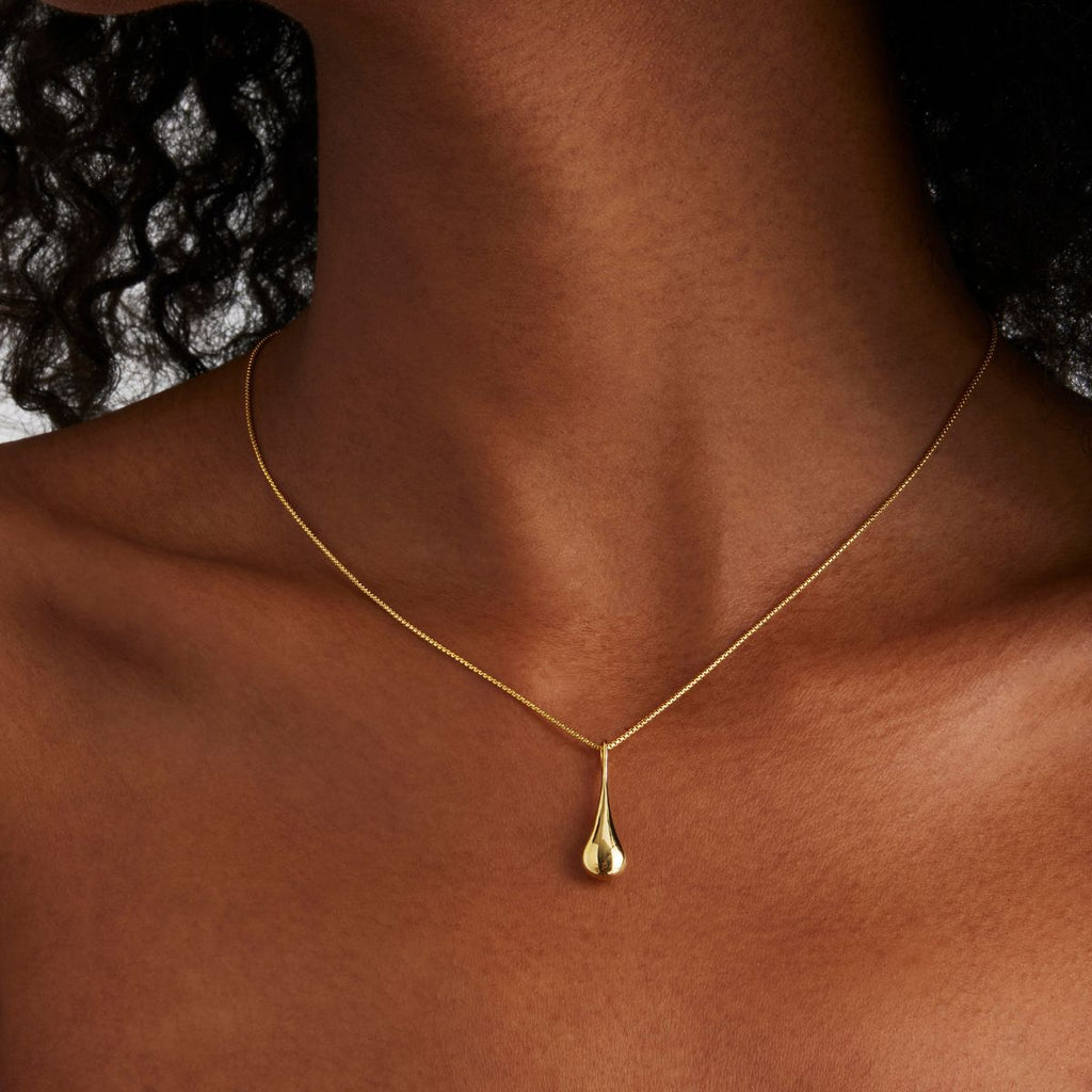 My Silent Tears Necklace - Yellow Gold Plated