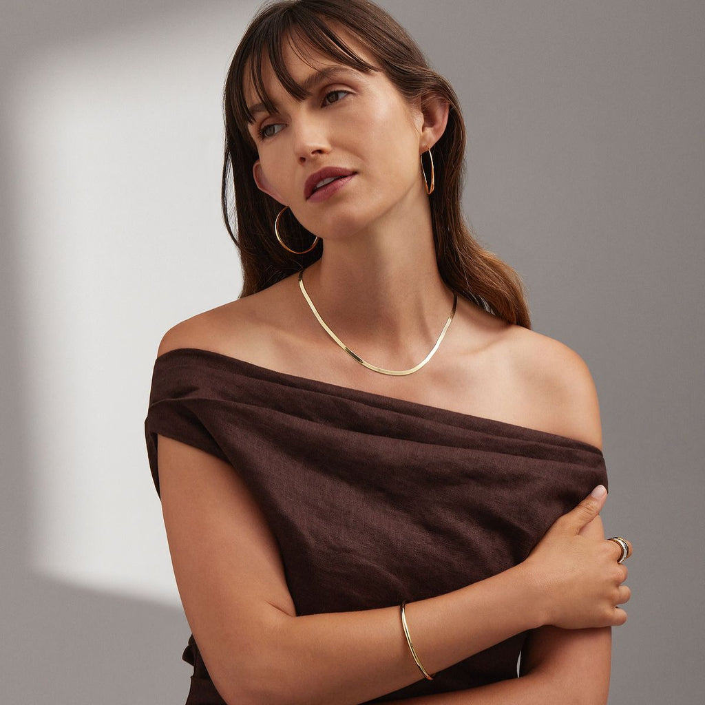 NAJO Herringbone Necklace Yellow Gold N6559