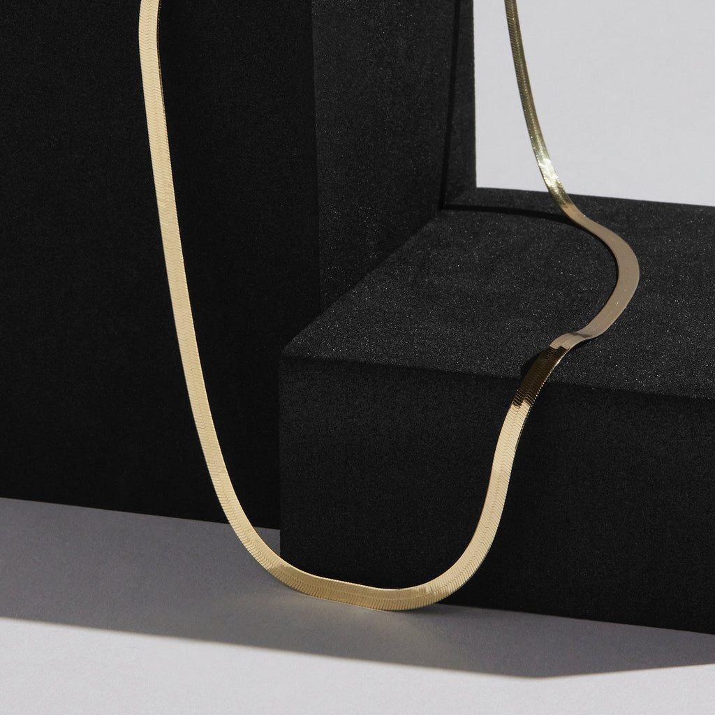 NAJO Herringbone Necklace Yellow Gold N6559