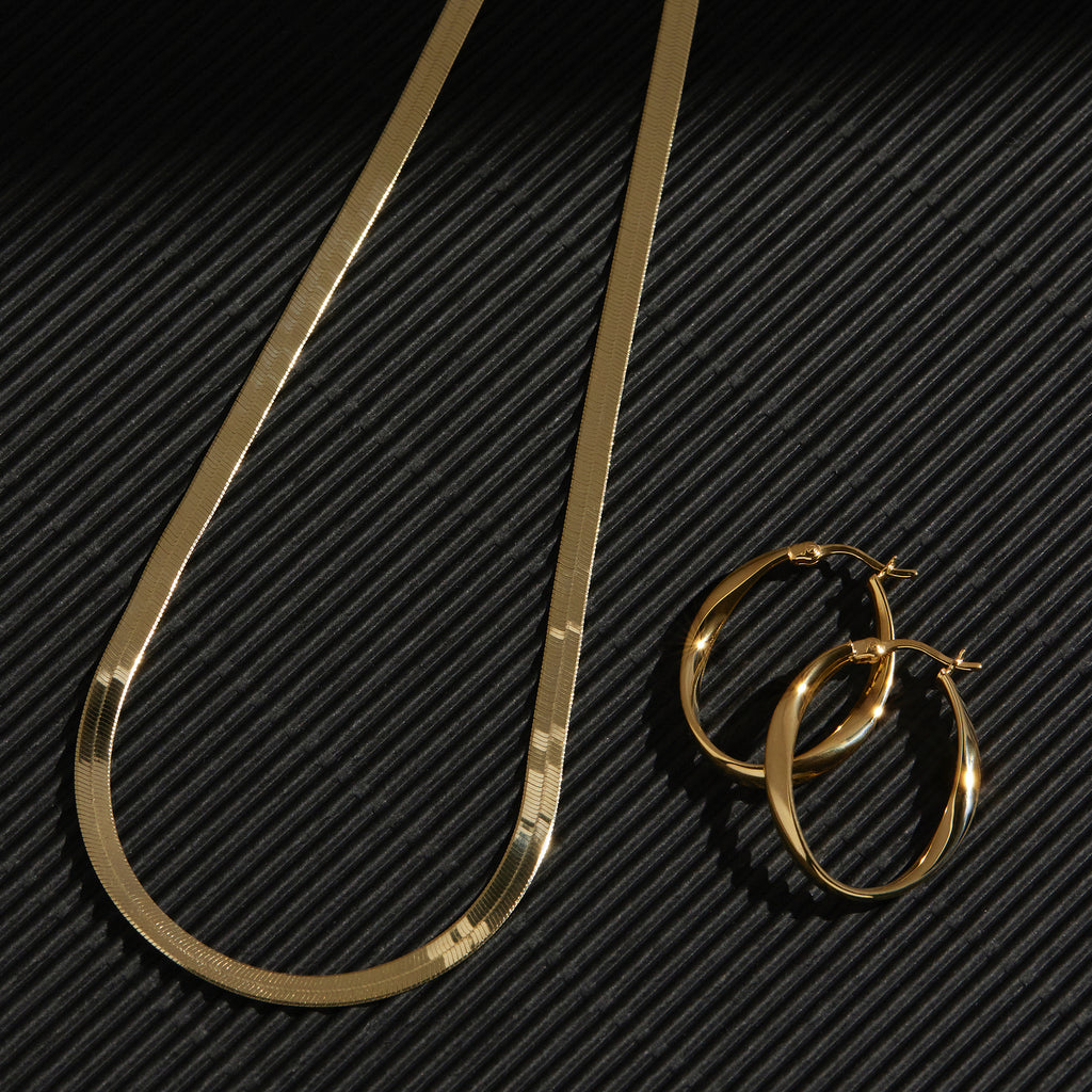 NAJO Herringbone Necklace Yellow Gold N6559