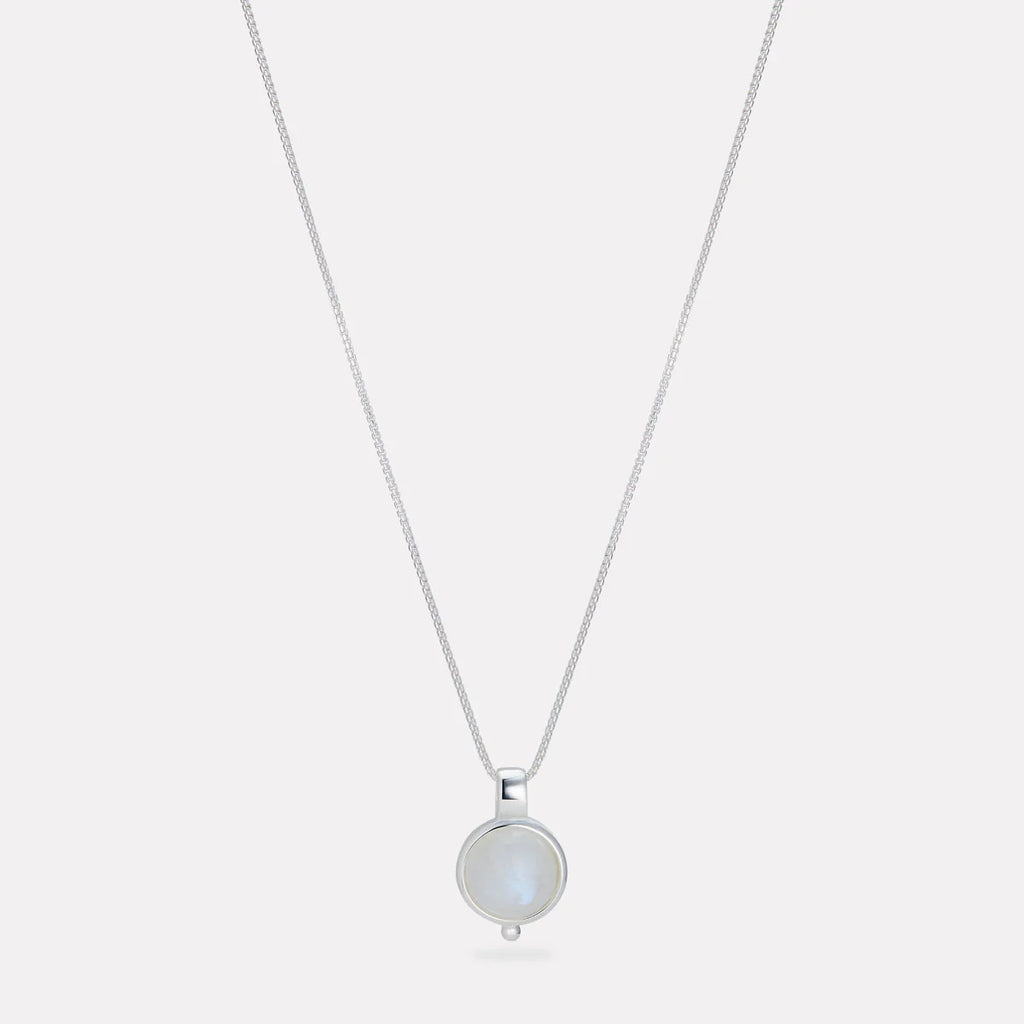 Garland Moonstone Necklace Sterling Silver Bezel N6743
